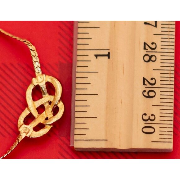 Vintage Minimalist Knot Gold Tone Choker Necklace by Avon 16 Inches - O18 - Picture 3 of 3
